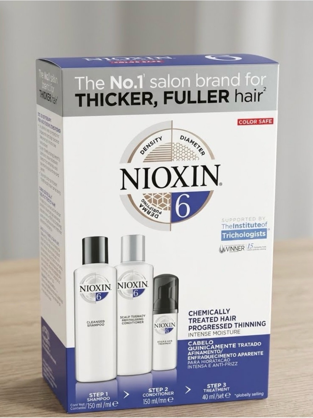 Nioxin System 6 Shampoo, Conditioner & Treatment – White